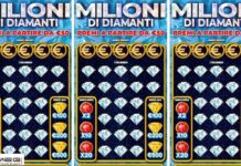 Gratta e Vinci: a Roma centrata una vincita da 6.000.000 euro con “Milioni di Diamanti” Gratta e Vinci Milioni di Diamanti