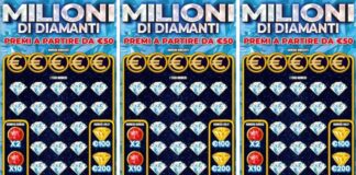 Gratta e Vinci: a Roma centrata una vincita da 6.000.000 euro con “Milioni di Diamanti” Gratta e Vinci Milioni di Diamanti