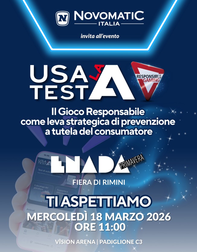 Usa la testa convegno Novomatic Enada | AGIMEG Usa la testa convegno Novomatic Enada