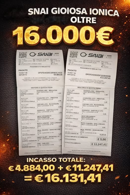 Vincita scommesse 14_03_26 c | AGIMEG