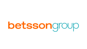 Betsson Group logo | AGIMEG Betsson Group logo with'betsson' in orange and 'group' in teal.