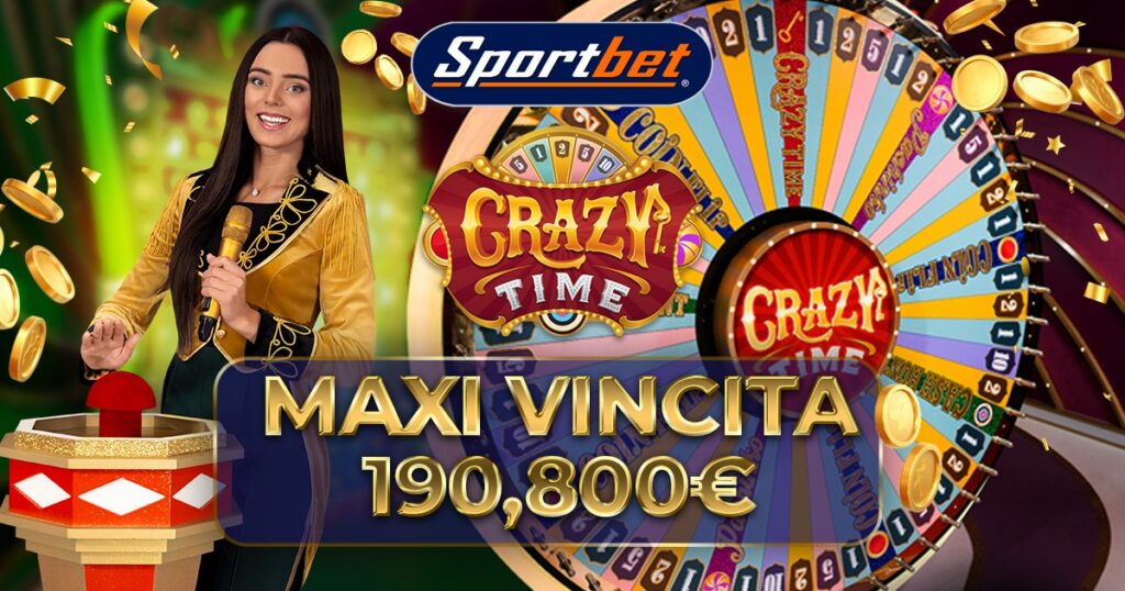 Crazy Time Sportbet vincita