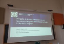 Ricerca ‘Valutazione del fenomeno del gioco minorile con vincita in denaro’ a Napoli: il 34% ha giocato almeno una volta nell’ultimo anno Progetto di ricerca sull'azzardo minorile a Napoli, presentato in aula universitaria (titolo in italiano).