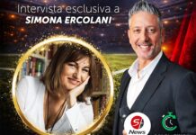 Stanleybet.news, Simona Ercolani a Belle Storie: “Baggio maestro di vita che aiuterebbe tutto il movimento” Promotional banner for an exclusive interview with SIMONA ERCOLANI, showing a smiling woman in a gold circular frame and a male host with a mic, plus logos.
