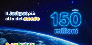 SuperEnalotto, per il “6” in palio 156,8 milioni di euro: è il jackpot più alto al mondo SuperEnalotto Sisal jackpot 150 milioni