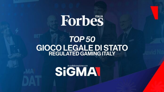 Forbes Top 50 Forbes Italy Top 50: Regulated Gaming Italy banner with SiGMA logo and event text