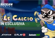 Casinò online, E-Play24 punta sull’esclusiva: arriva “Le Calcio” di Hacksaw Gaming in anteprima su tutte le piattaforme del gruppo Le Calcio Eplay24