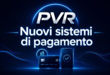 PVR, limite ricarica 100 euro in contanti: sui nuovi sistemi di pagamento in arrivo una Determina di ADM Neon blue graphic advertising 'PVR Nuovi sistemi di pagamento' with a credit card and smartphone displaying contactless symbols on a dark background.