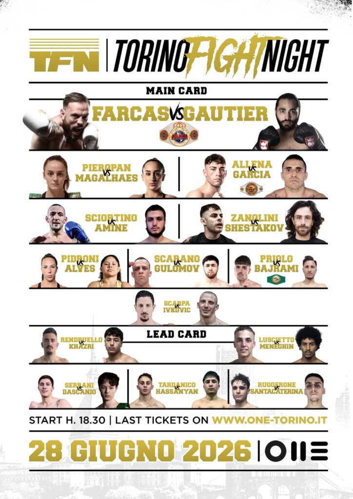 torino fight night 2026 locandina | AGIMEG torino fight night 2026 locandina