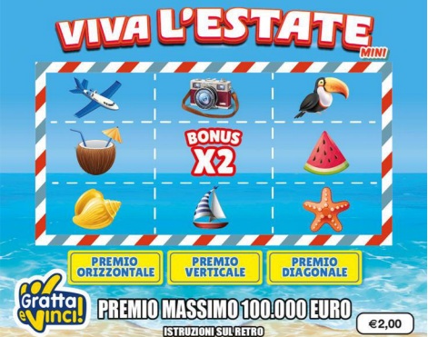 Gratta e vinci viva l'estate mini | AGIMEG Gratta e vinci viva l'estate mini